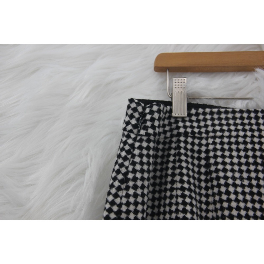 Talbots Petite Womens Black White Houndstooth Check Lined Skirt 8P Classic Old $ - Picture 7 of 12